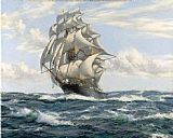 Montague Dawson Canvas Paintings - The Flying Fish